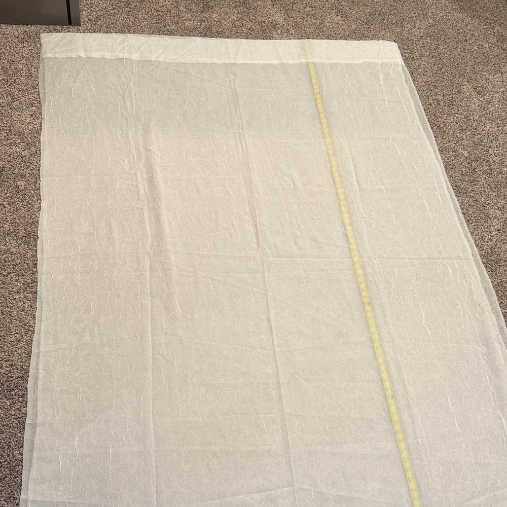 Elegant Sheer White krinkle curtains set of two
